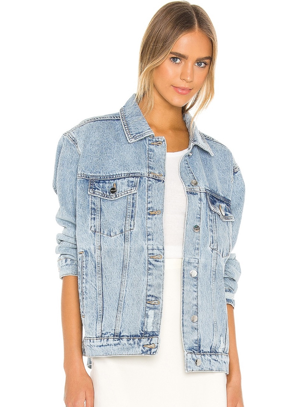 Anine Bing Light Blue Oversized Denim Jacket